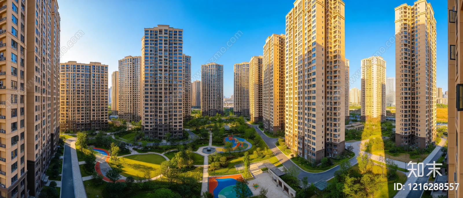 新中式小区HDR贴图下载【ID:1216288557】