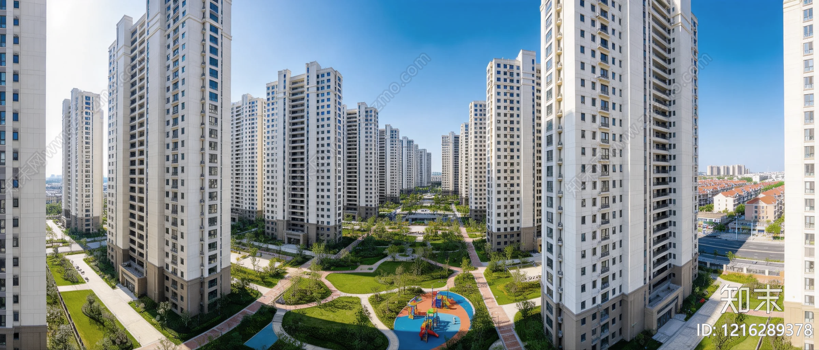 现代小区HDR贴图下载【ID:1216289378】