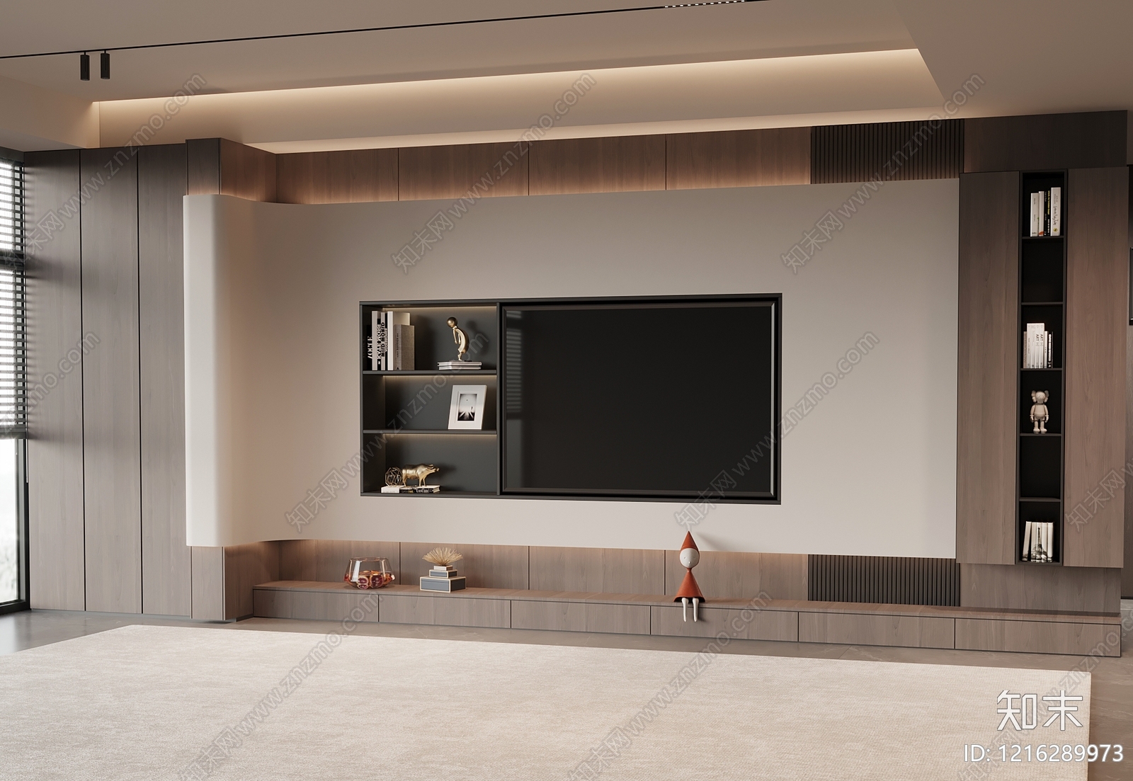 现代极简储物柜3D模型下载【ID:1216289973】