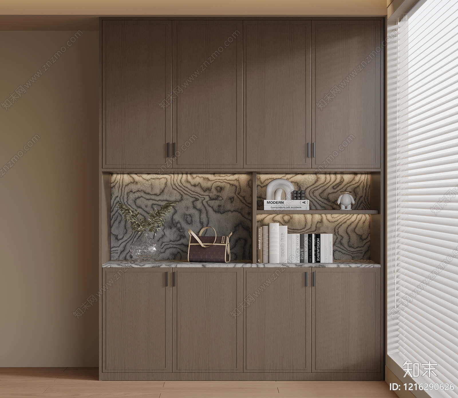 现代简约储物柜3D模型下载【ID:1216290626】