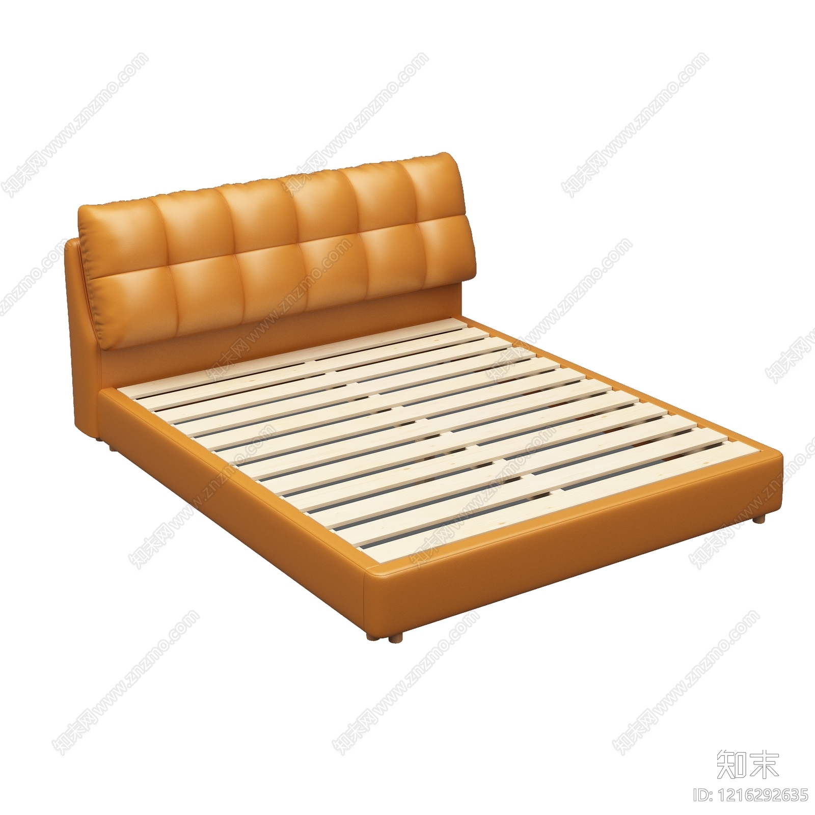 现代简约双人床3D模型下载【ID:1216292635】
