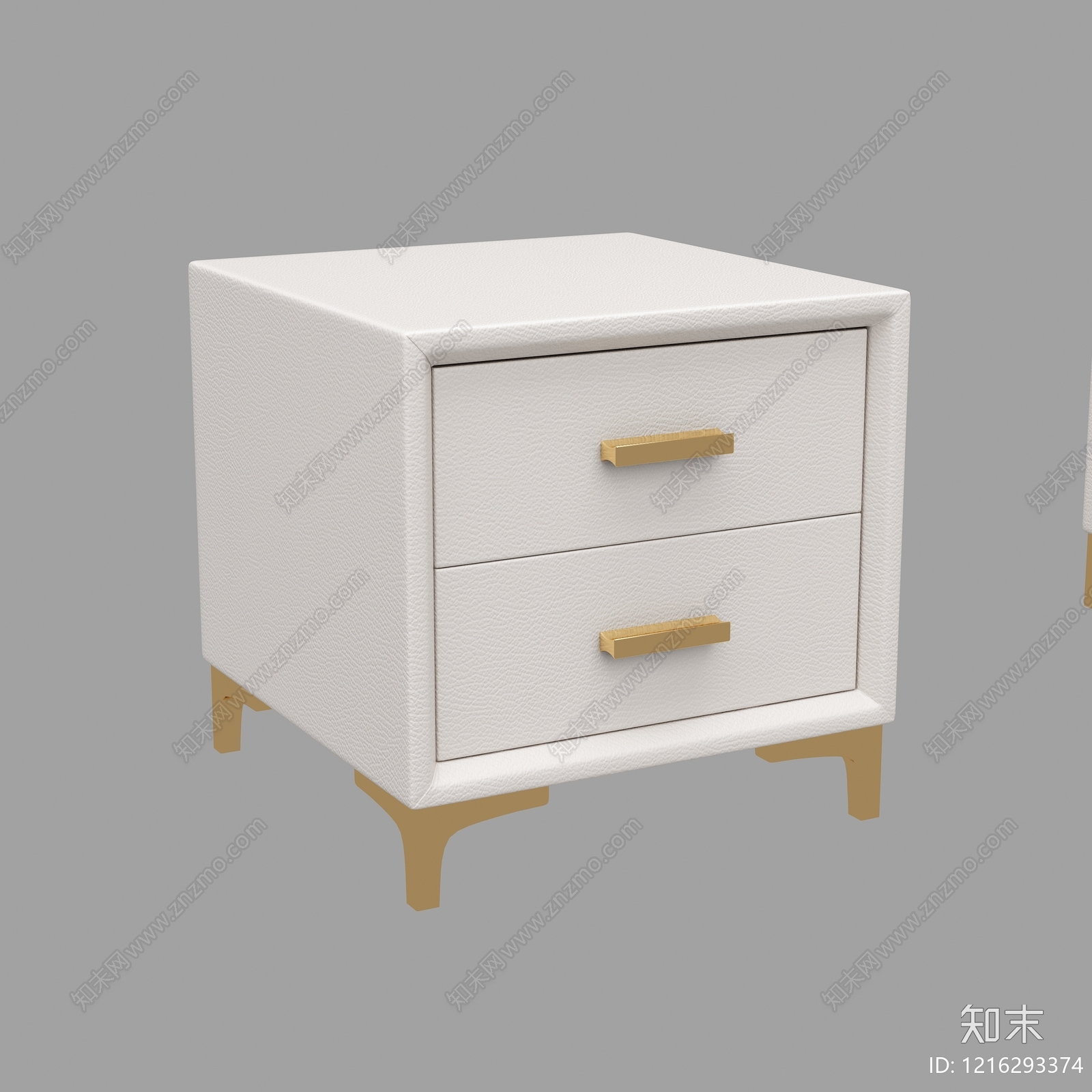 现代简约床头柜3D模型下载【ID:1216293374】