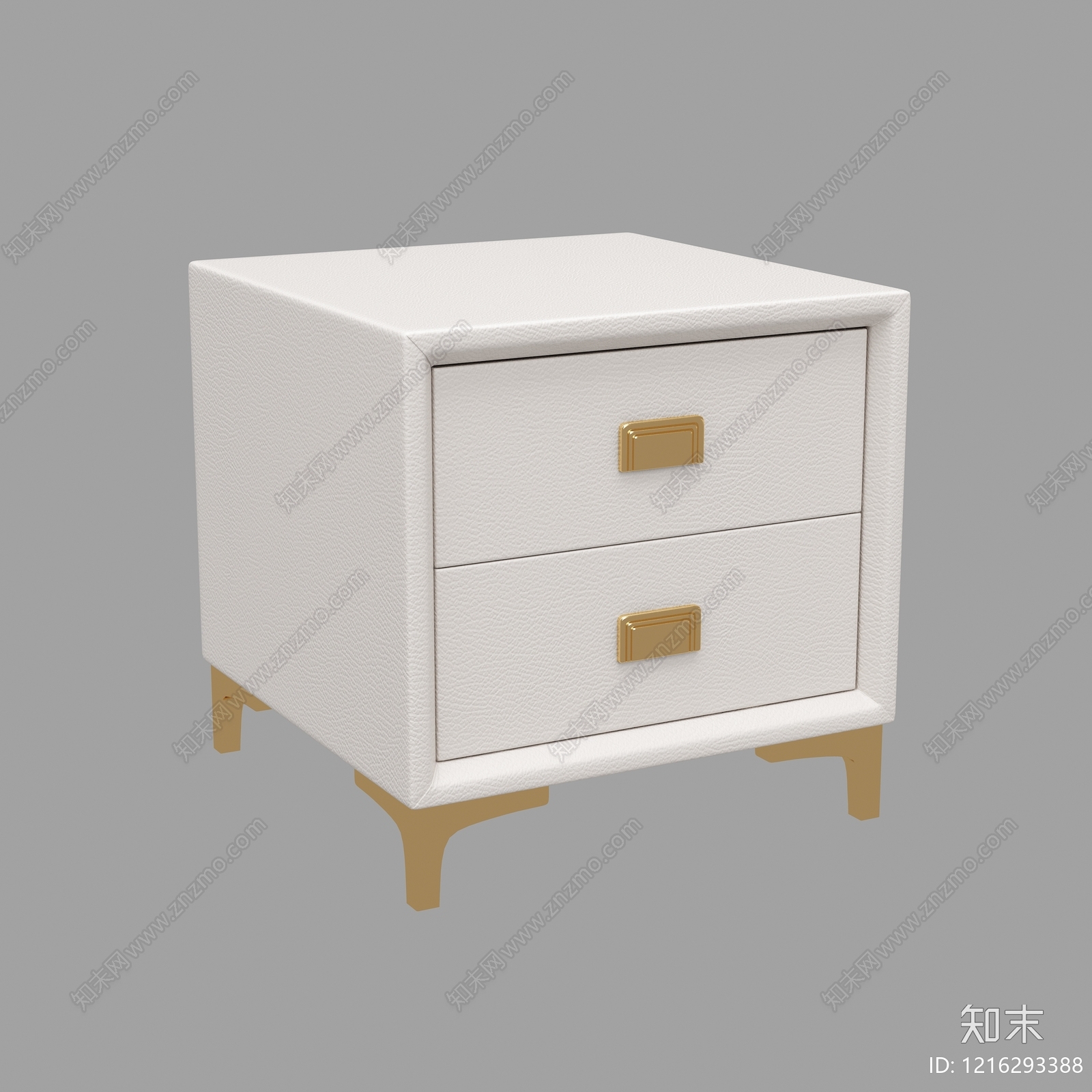 现代轻奢床头柜3D模型下载【ID:1216293388】