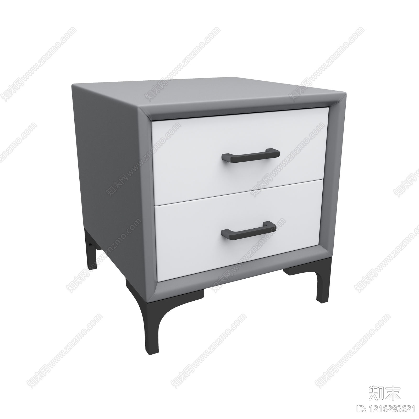 现代简约床头柜3D模型下载【ID:1216293621】