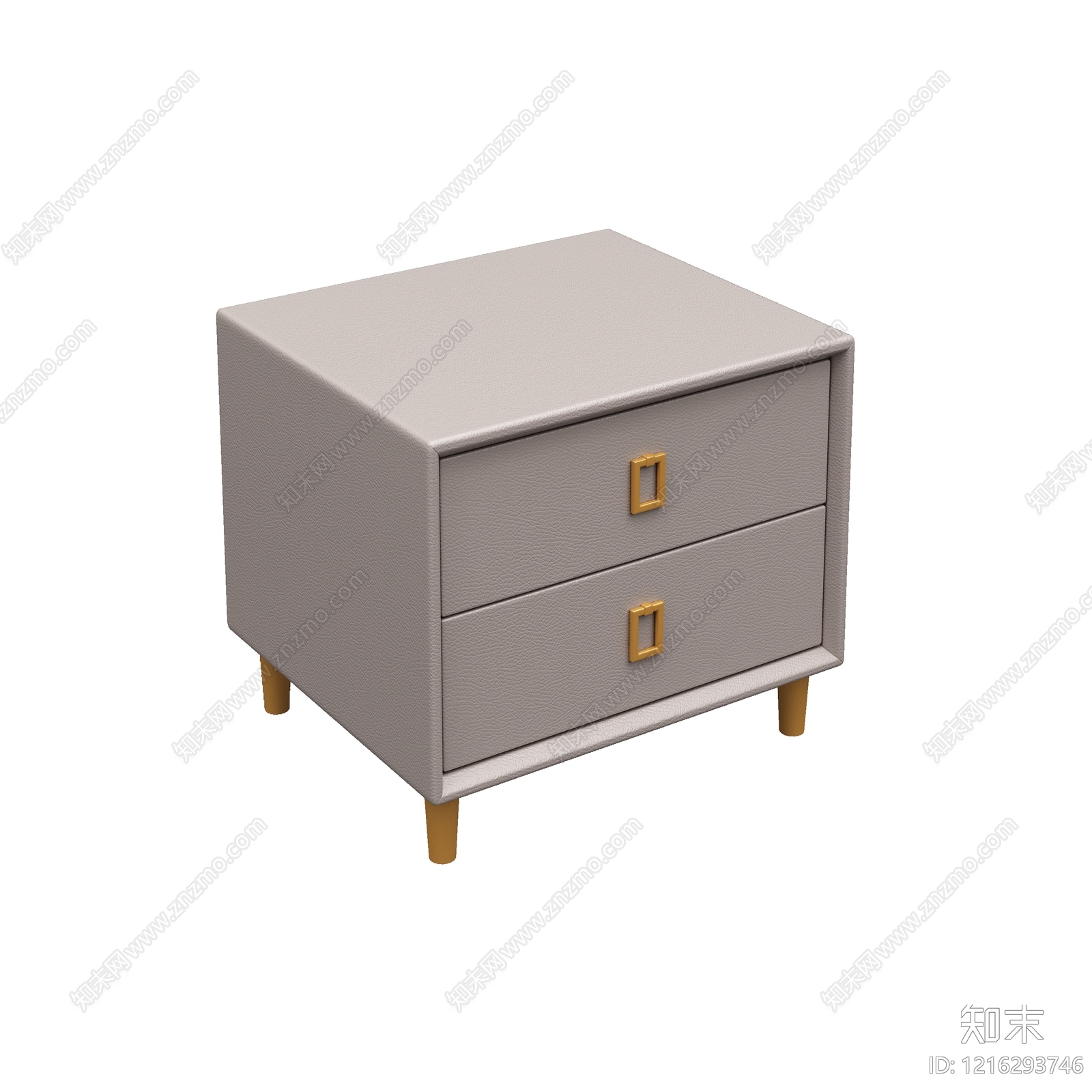 现代简约床头柜3D模型下载【ID:1216293746】