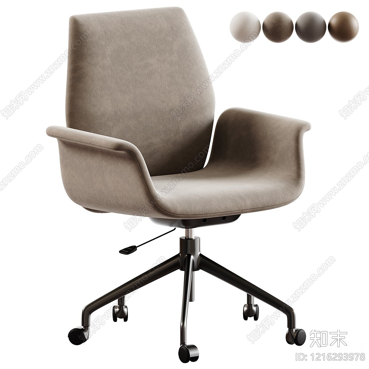 现代简约办公椅3D模型下载【ID:1216293978】