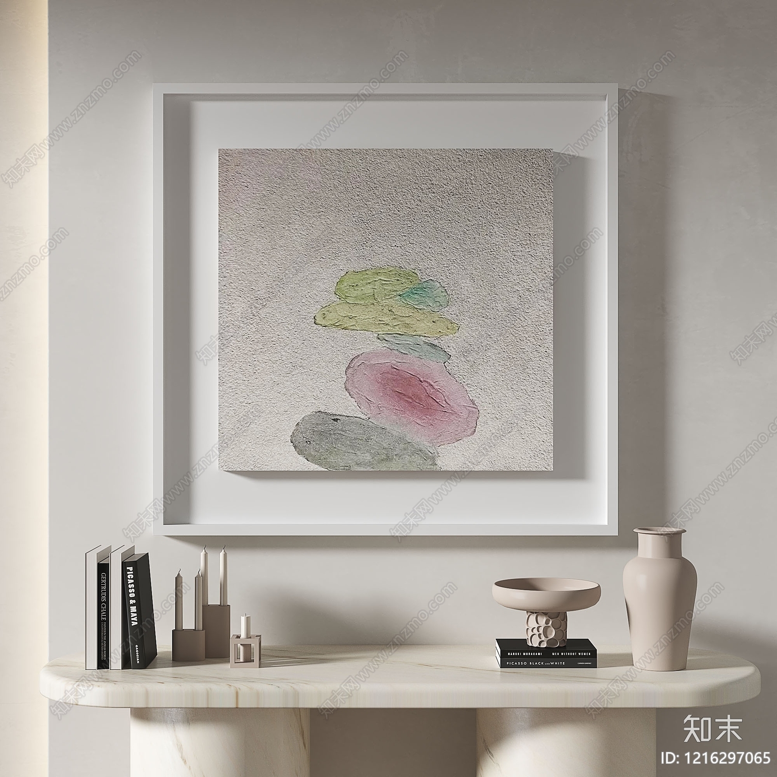 奶油风玄关3D模型下载【ID:1216297065】