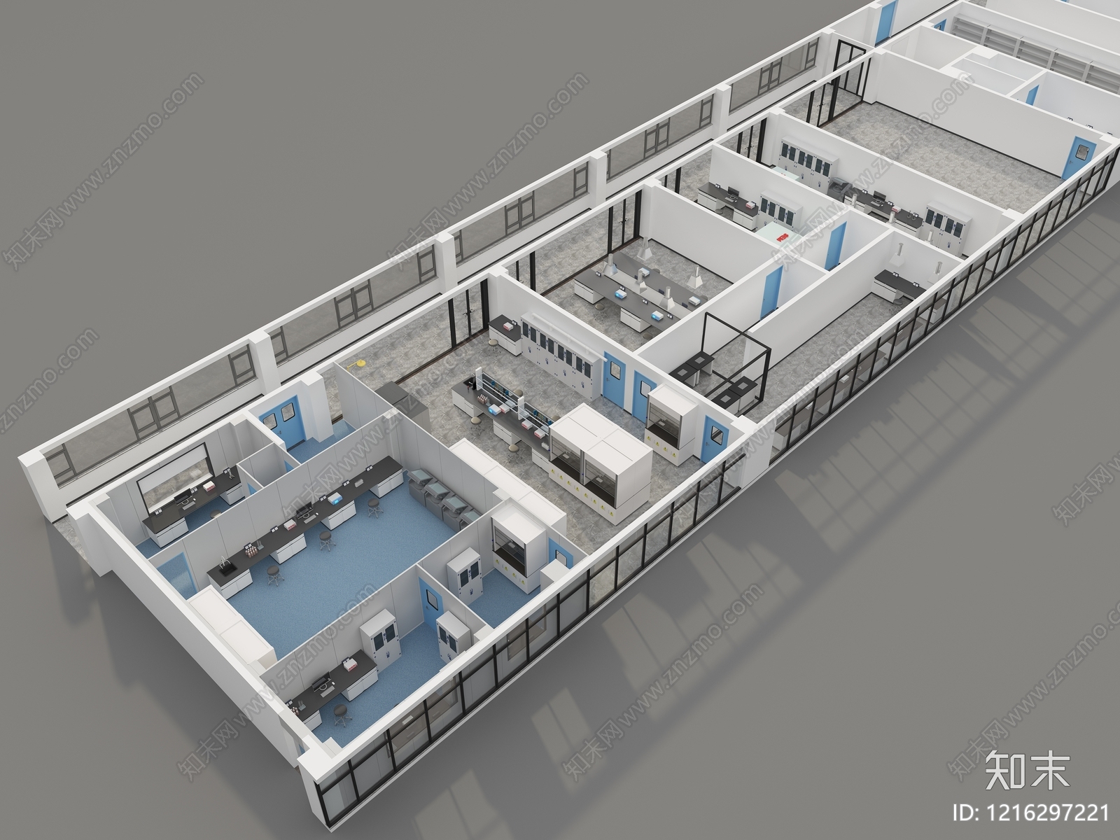现代简约实验室3D模型下载【ID:1216297221】