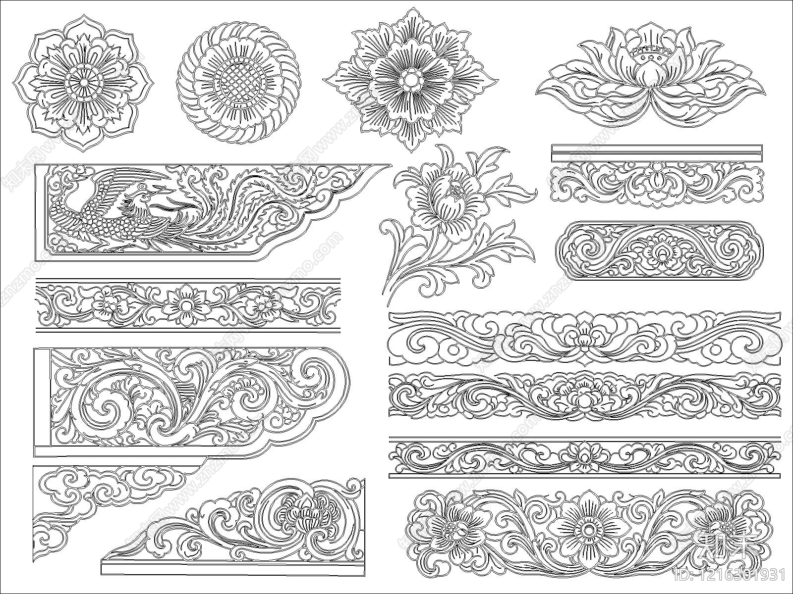 中式其他图库施工图下载【ID:1216301931】