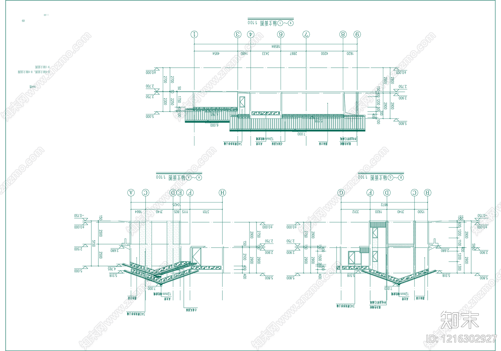 现代其他居住建筑施工图下载【ID:1216302927】