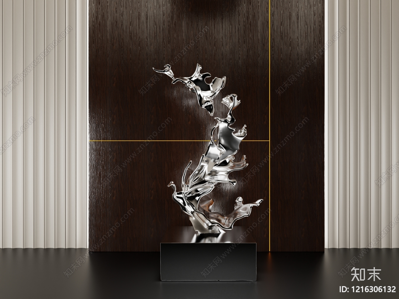 现代极简雕塑摆件3D模型下载【ID:1216306132】