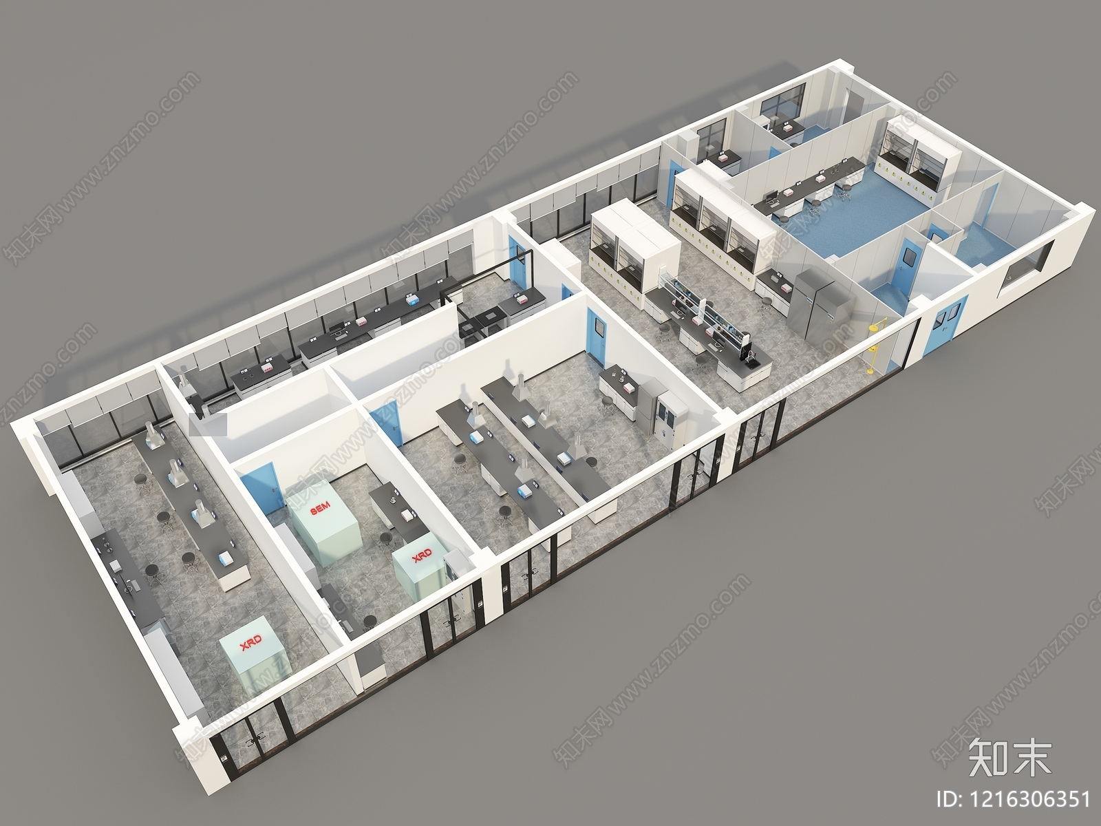 现代简约实验室3D模型下载【ID:1216306351】