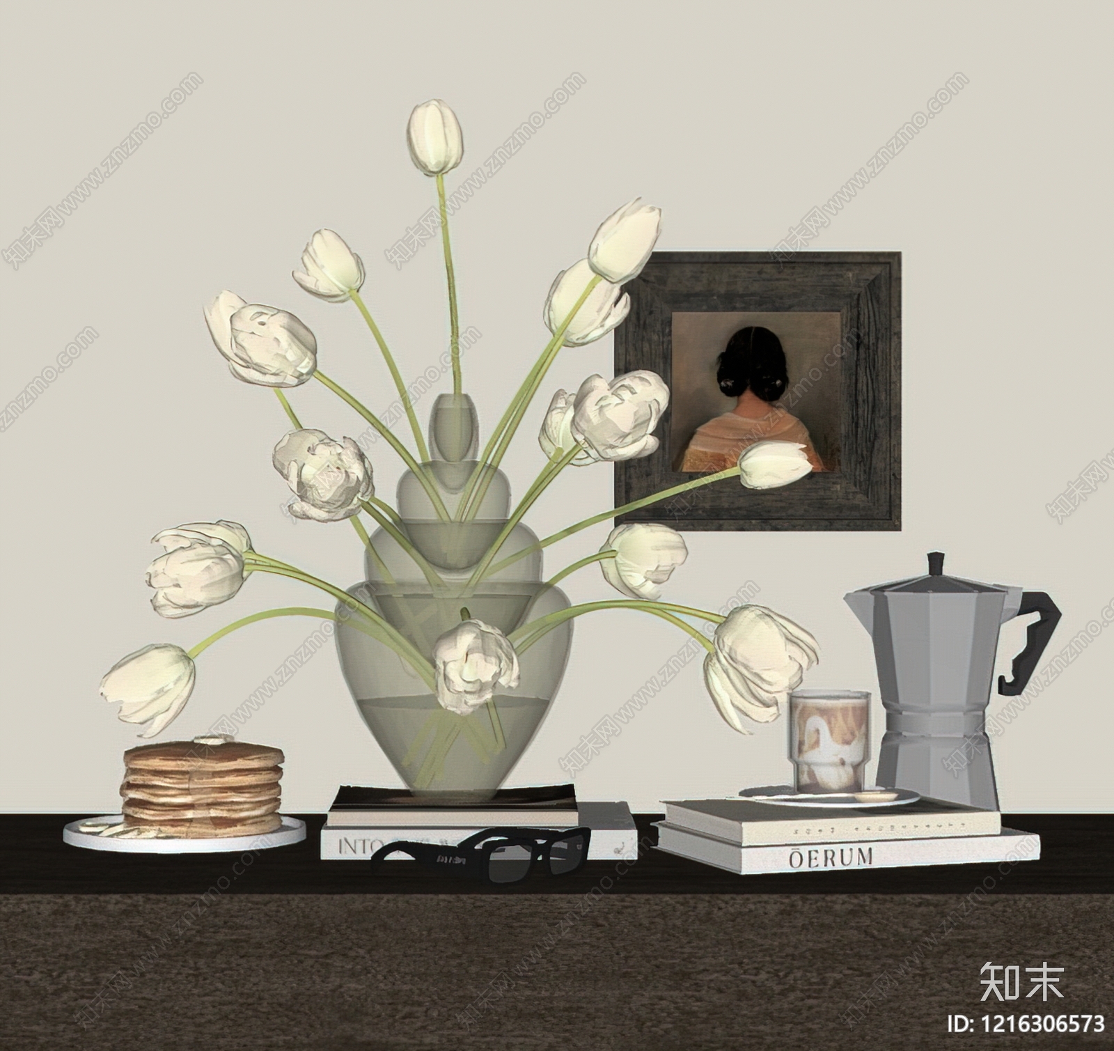 现代摆件组合SU模型下载【ID:1216306573】