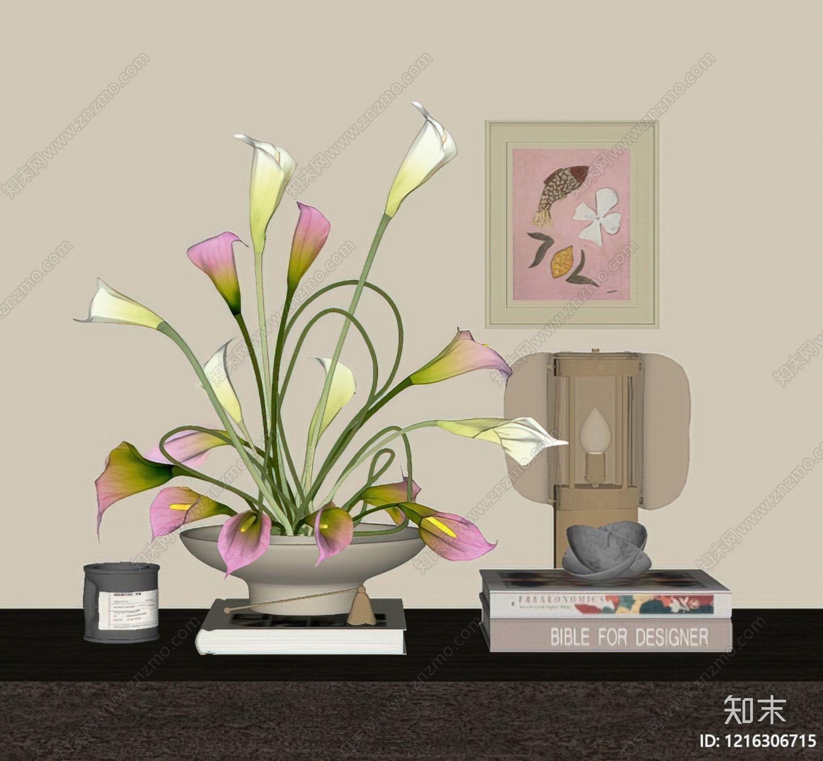 奶油风摆件组合SU模型下载【ID:1216306715】
