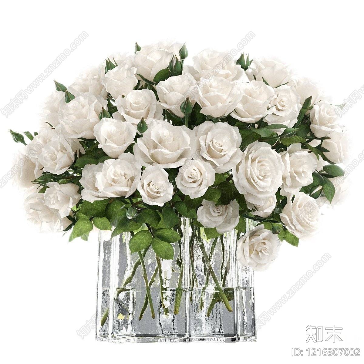 现代简约花艺3D模型下载【ID:1216307002】
