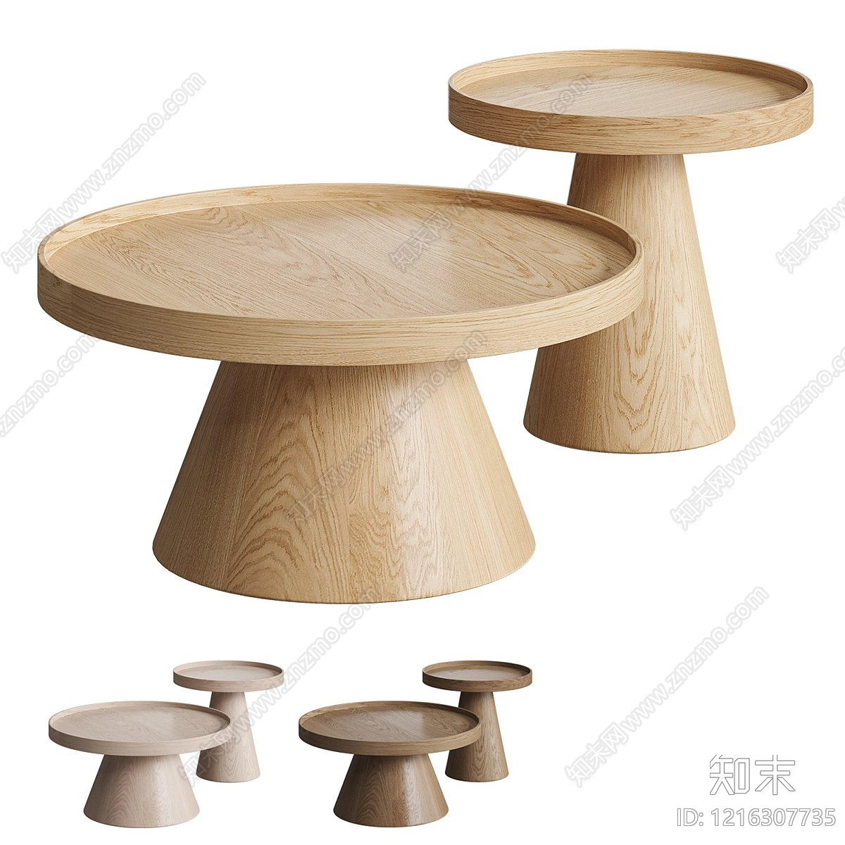 原木风茶几3D模型下载【ID:1216307735】