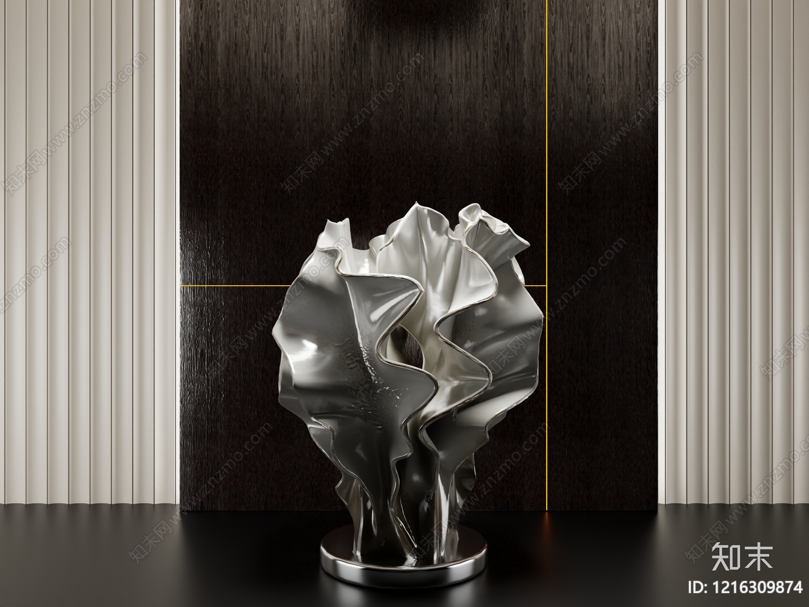 极简雕塑摆件3D模型下载【ID:1216309874】