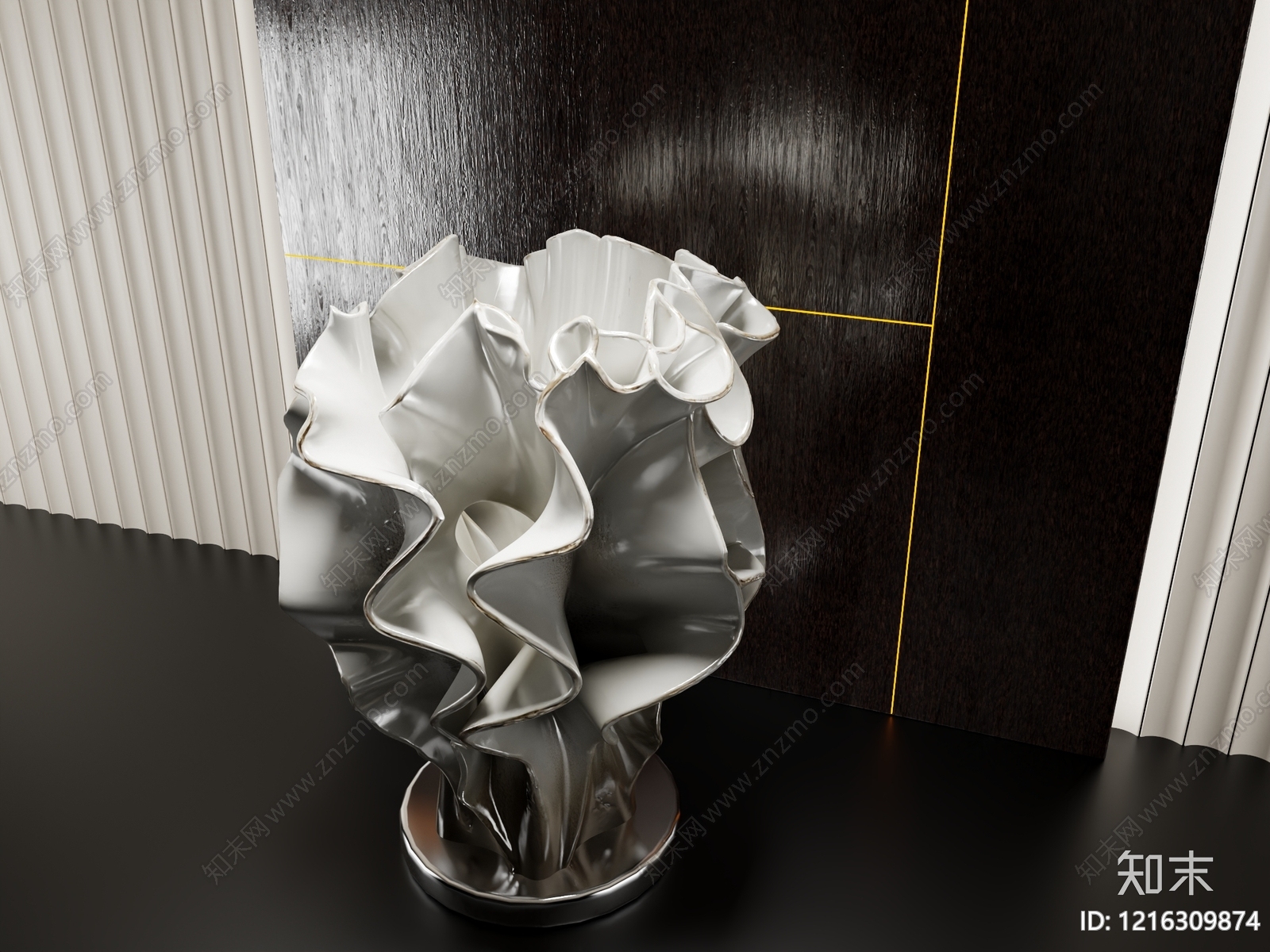 极简雕塑摆件3D模型下载【ID:1216309874】