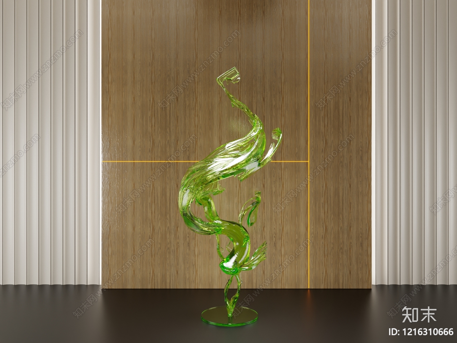 现代简约雕塑摆件3D模型下载【ID:1216310666】