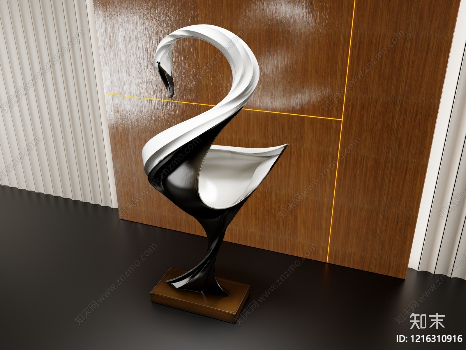 现代简约雕塑摆件3D模型下载【ID:1216310916】