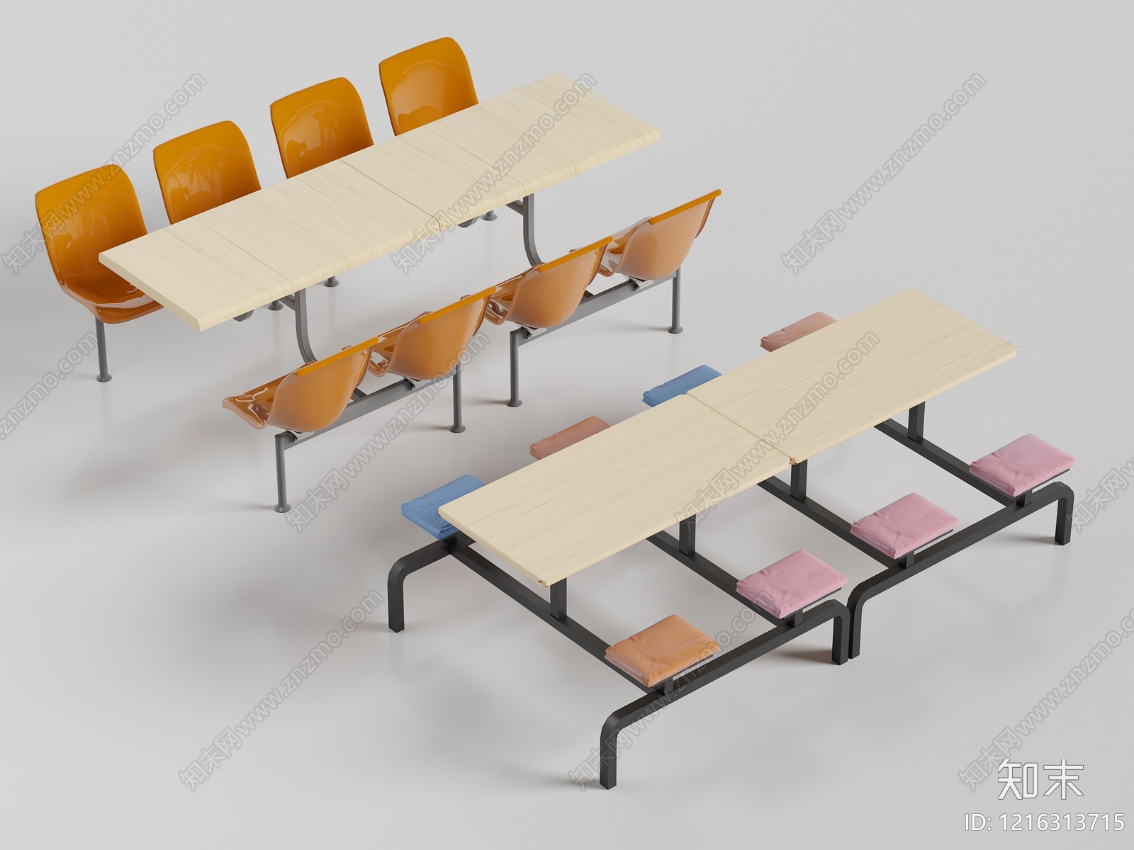 现代简约餐桌椅3D模型下载【ID:1216313715】