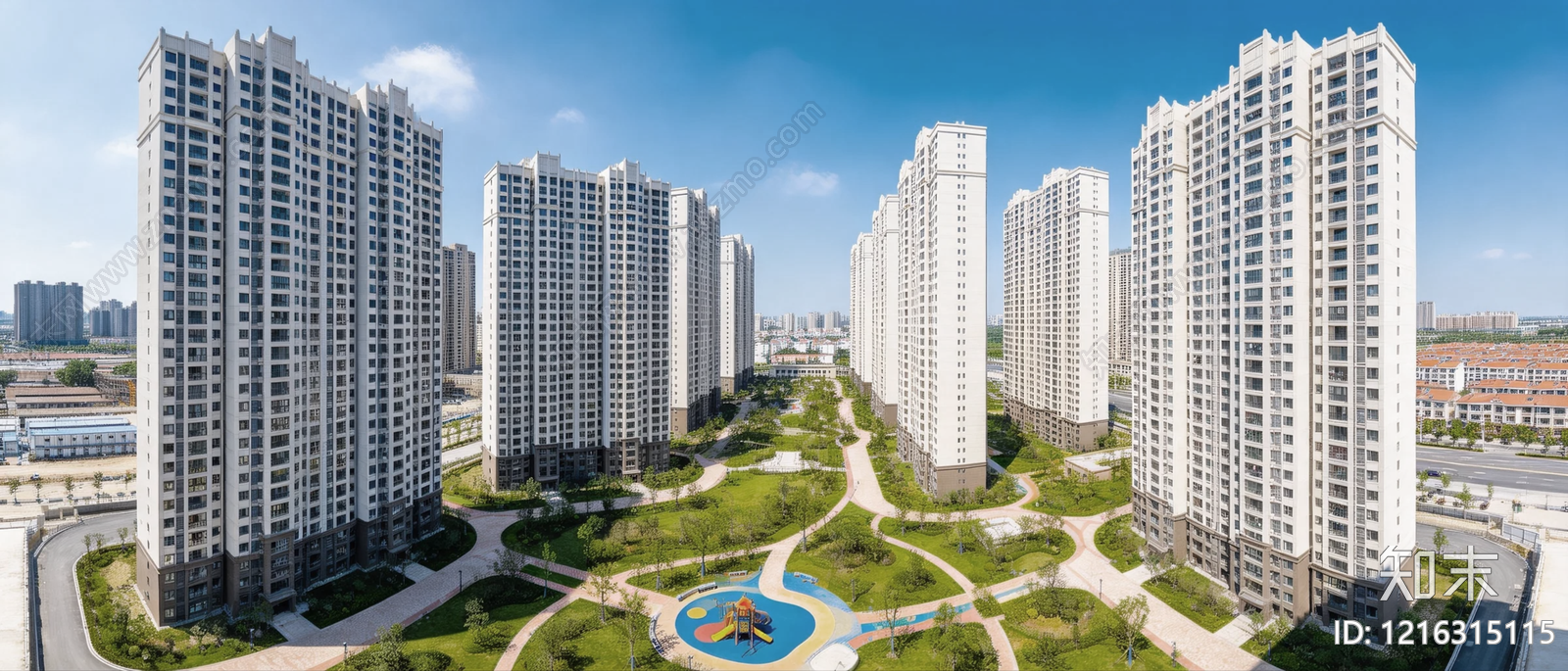 现代小区HDR贴图下载【ID:1216315115】