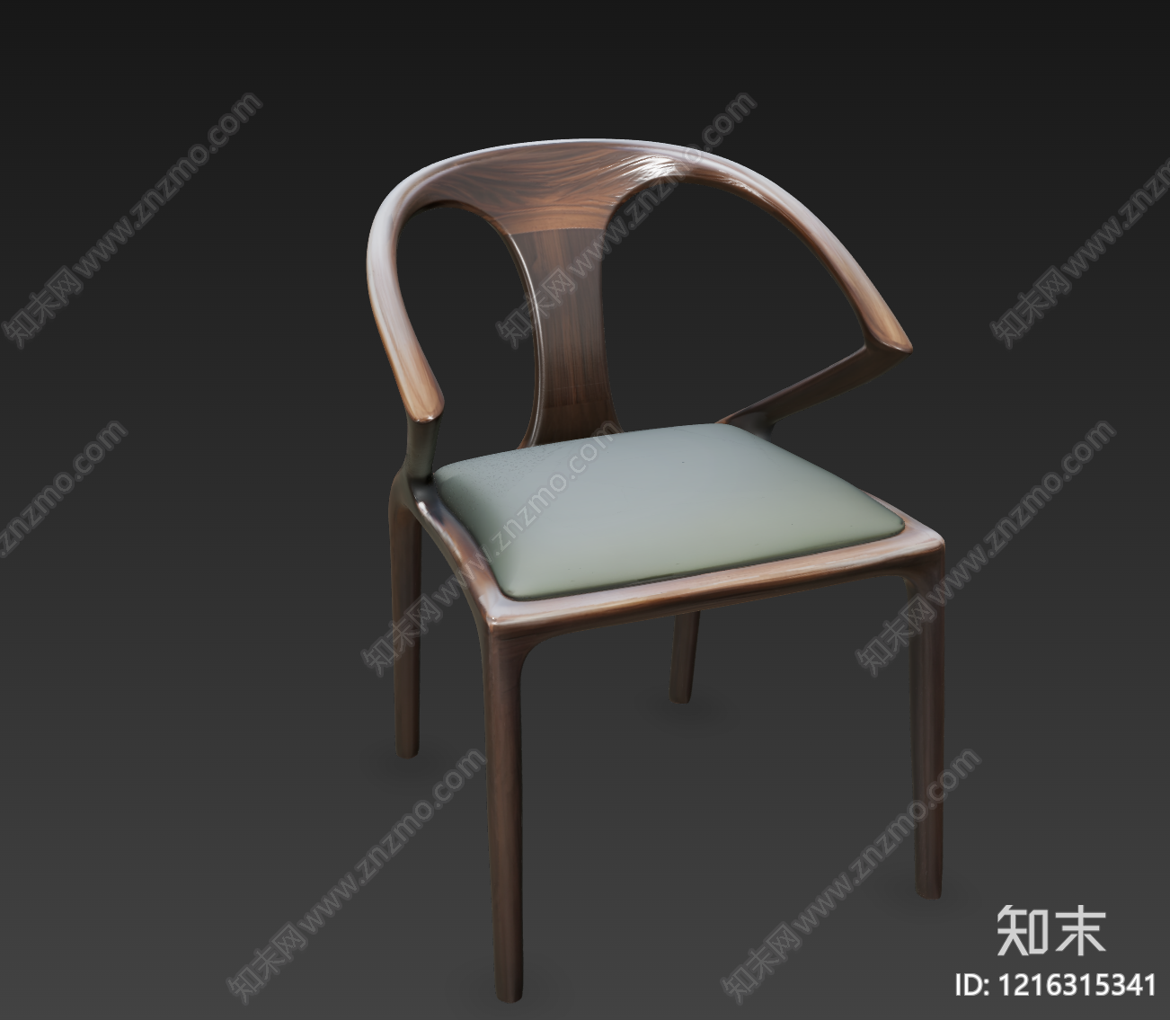 新中式餐椅3D模型下载【ID:1216315341】