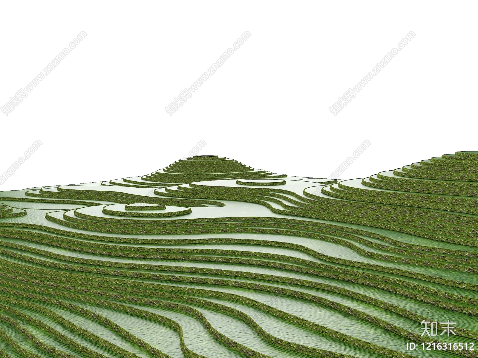 梯田景观风格梯田坡地3D模型下载【ID:1216316512】