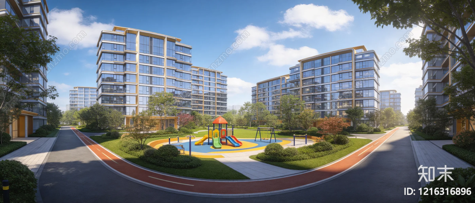 现代小区HDR贴图下载【ID:1216316896】