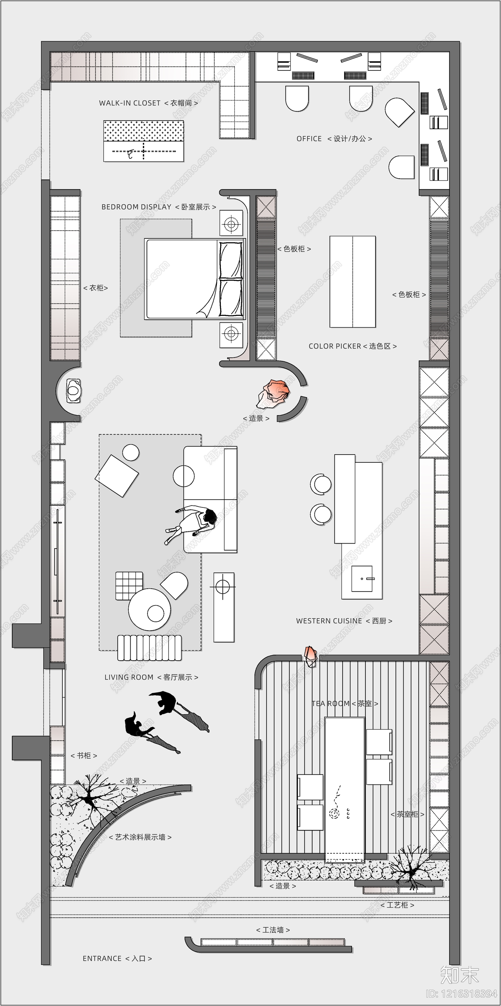家具展厅施工图下载【ID:1216318394】