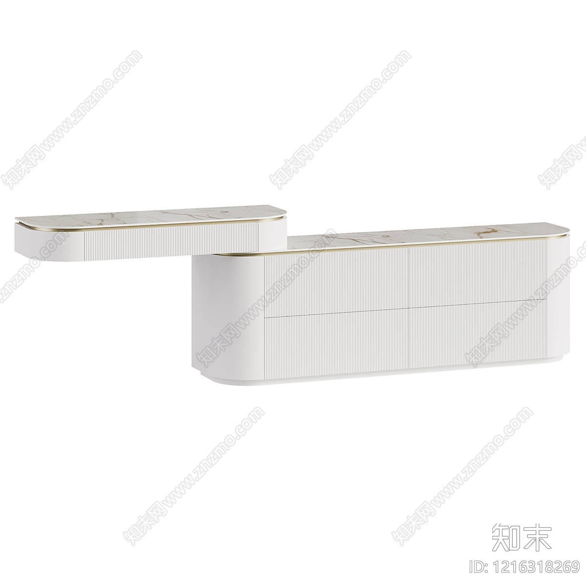 奶油风储物柜3D模型下载【ID:1216318269】