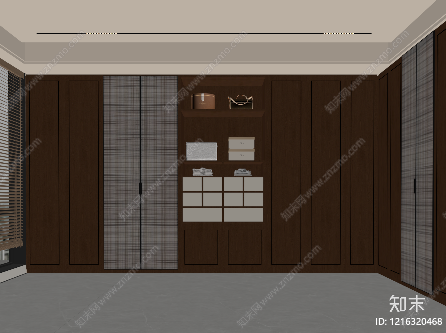 新中式衣柜SU模型下载【ID:1216320468】