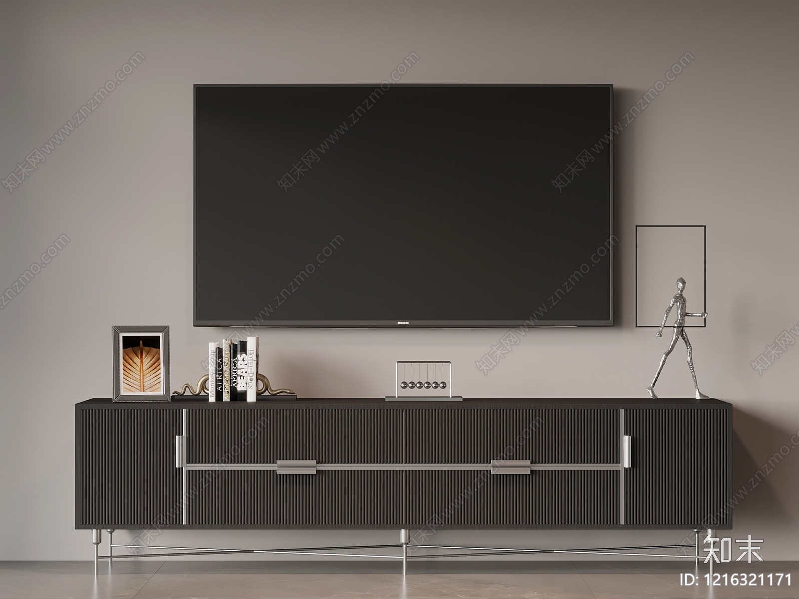 现代极简储物柜3D模型下载【ID:1216321171】