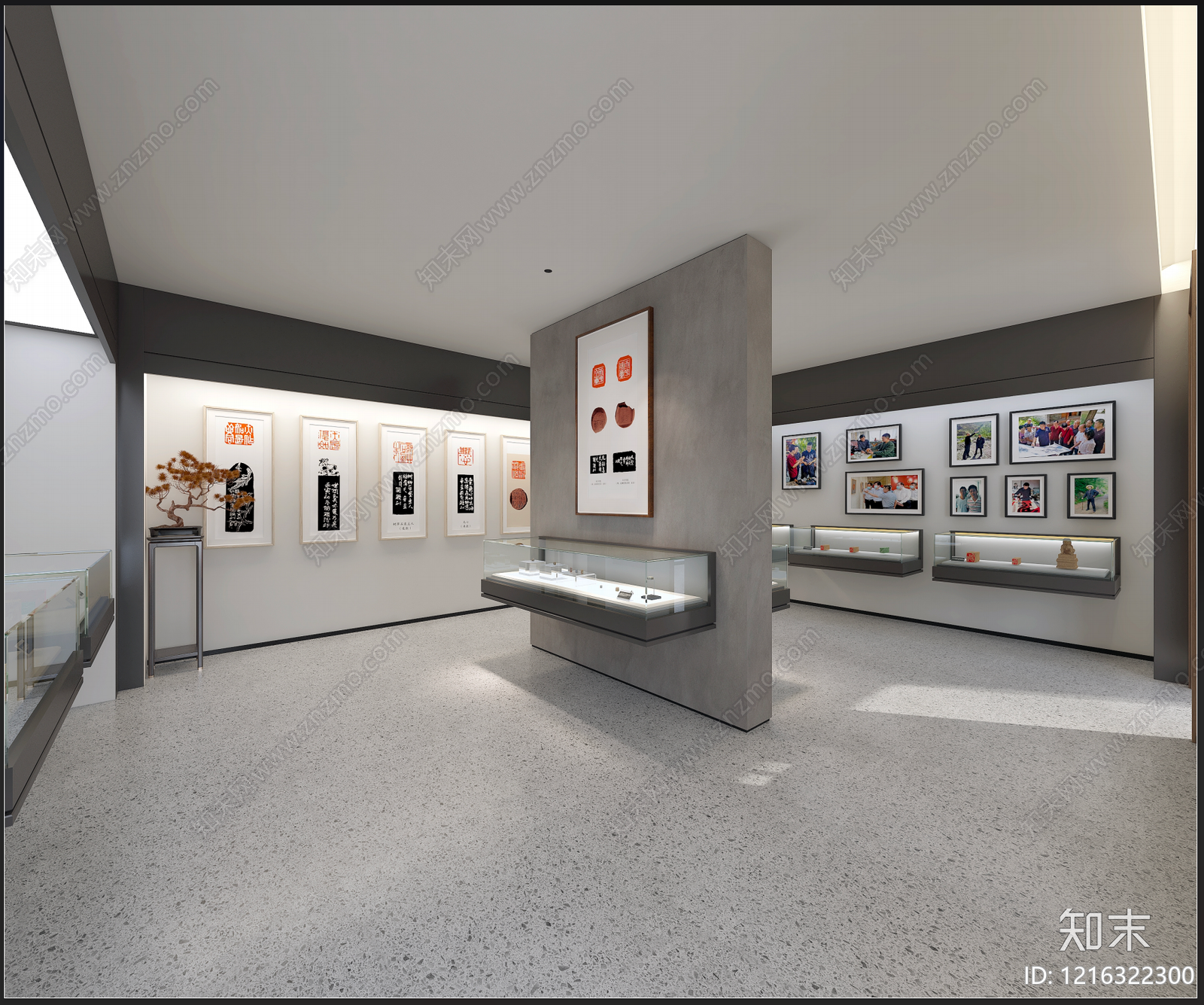现代简约博物馆施工图下载【ID:1216322300】