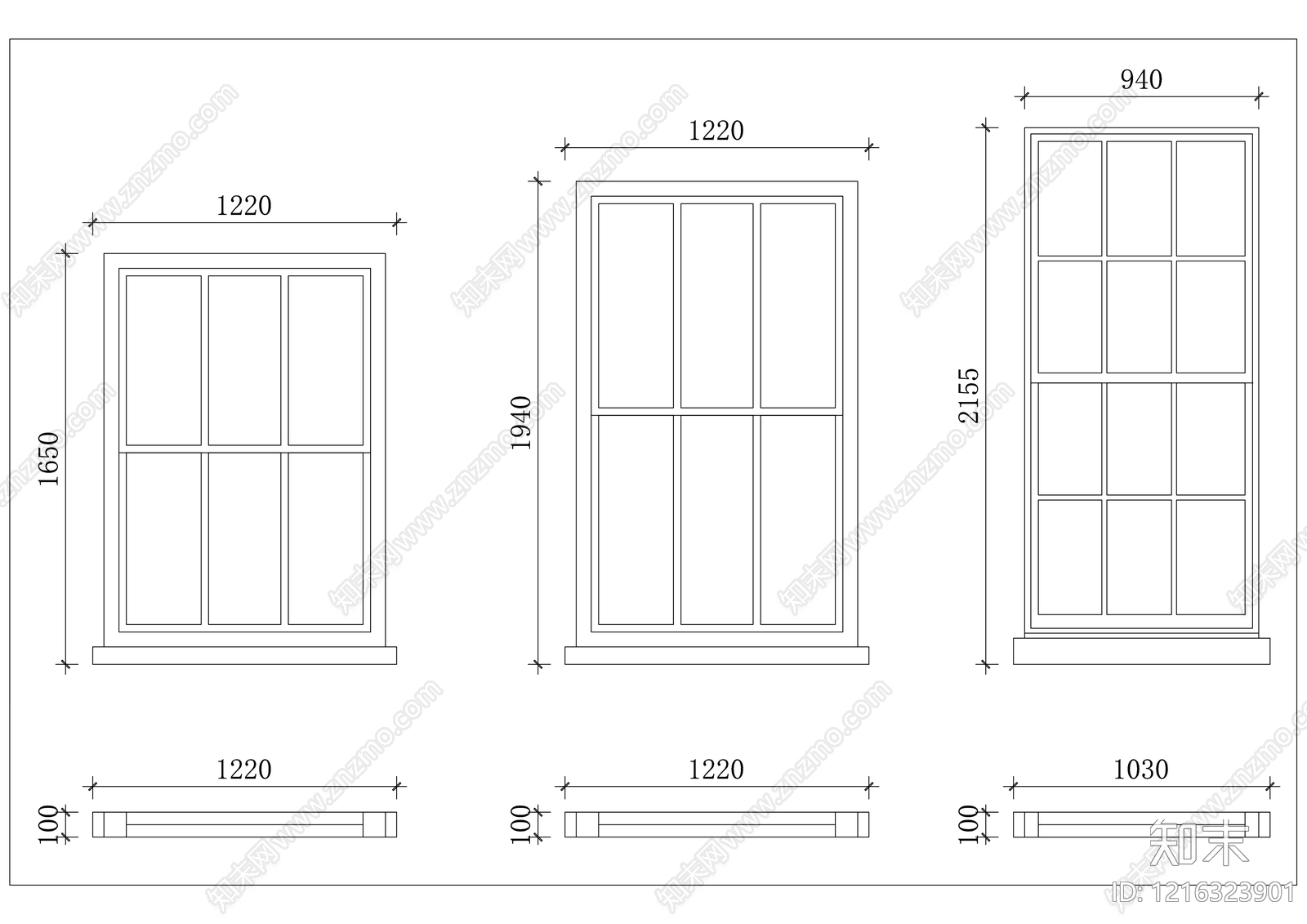 外窗系统施工图下载【ID:1216323901】