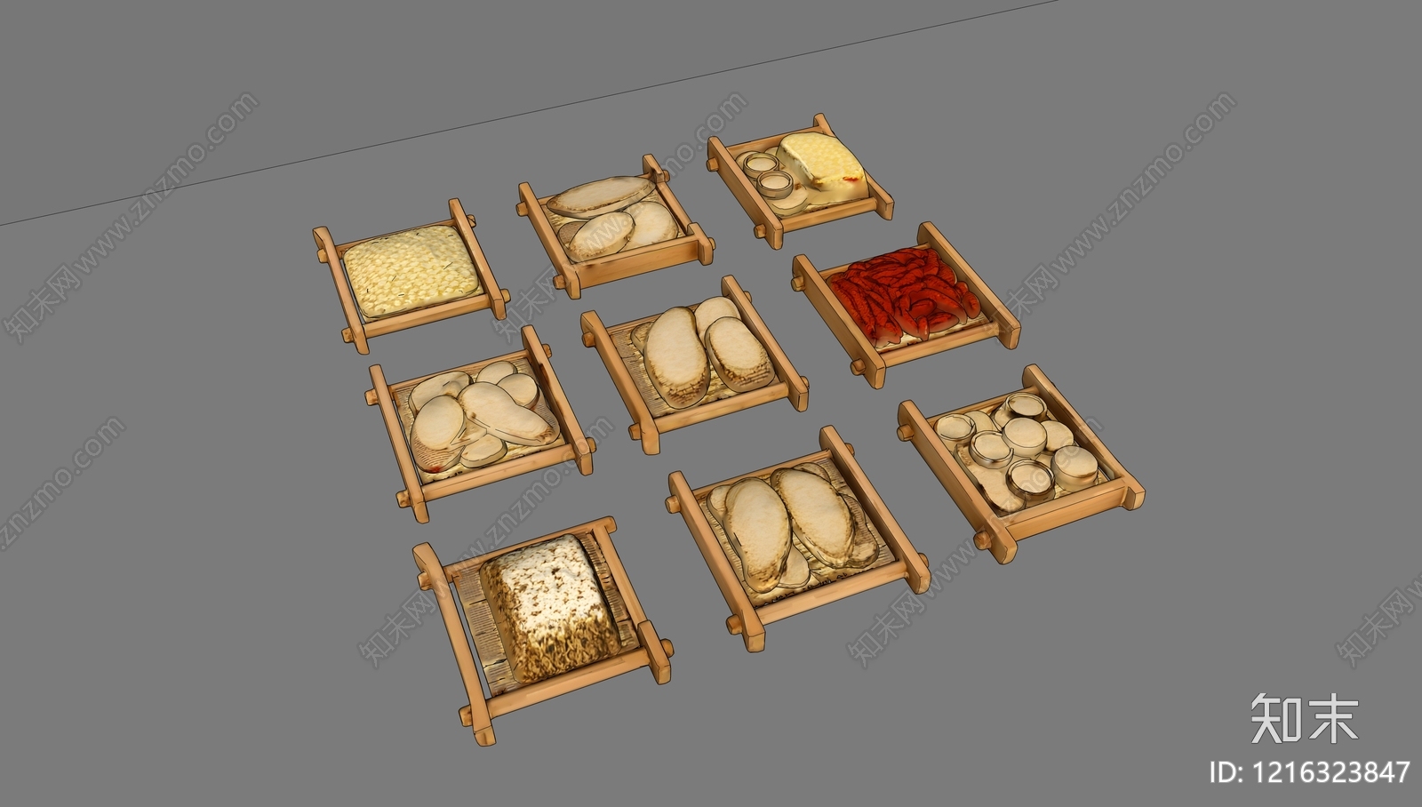 新中式展示用品SU模型下载【ID:1216323847】
