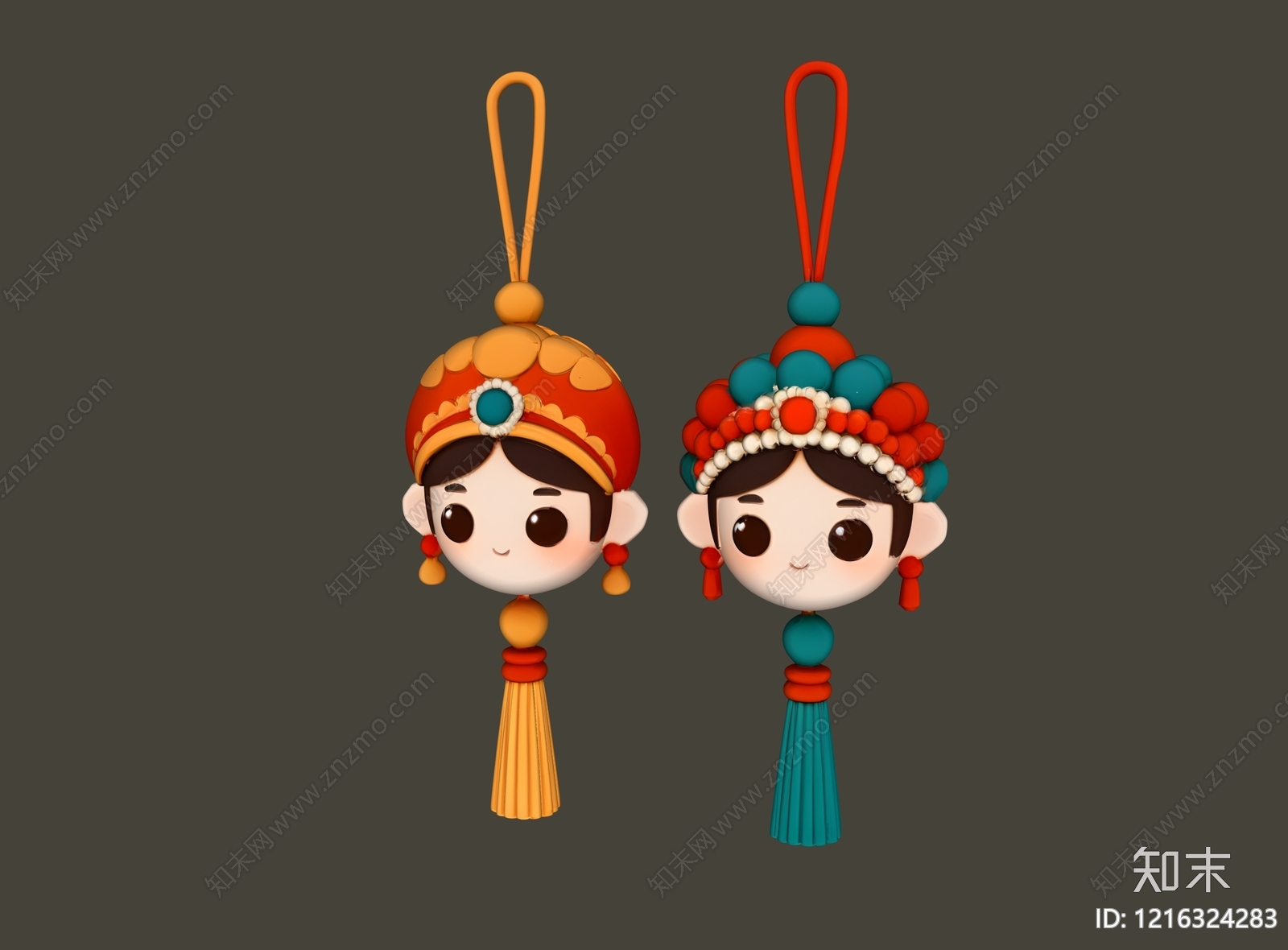 新中式挂件SU模型下载【ID:1216324283】
