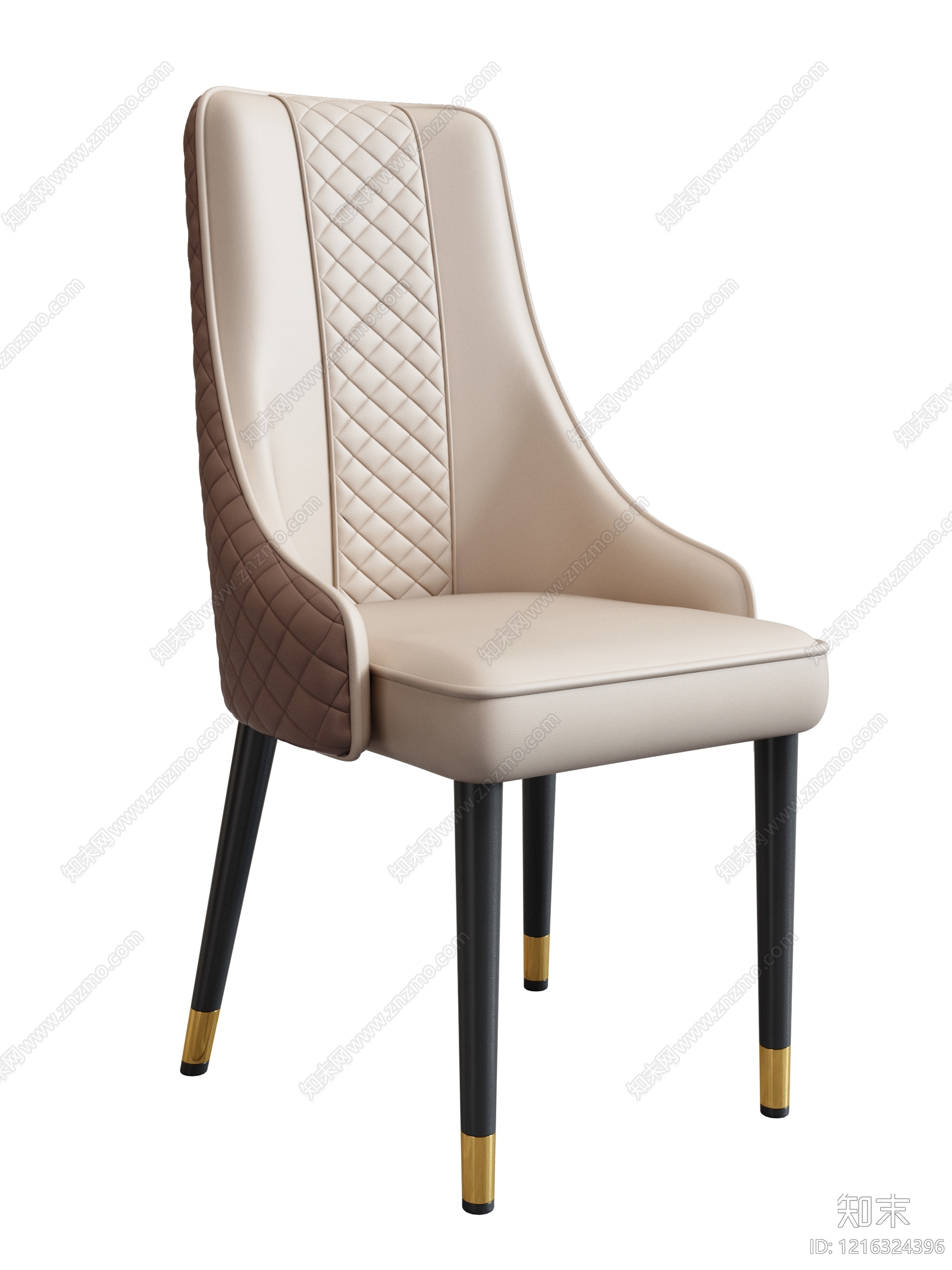 现代轻奢餐椅3D模型下载【ID:1216324396】