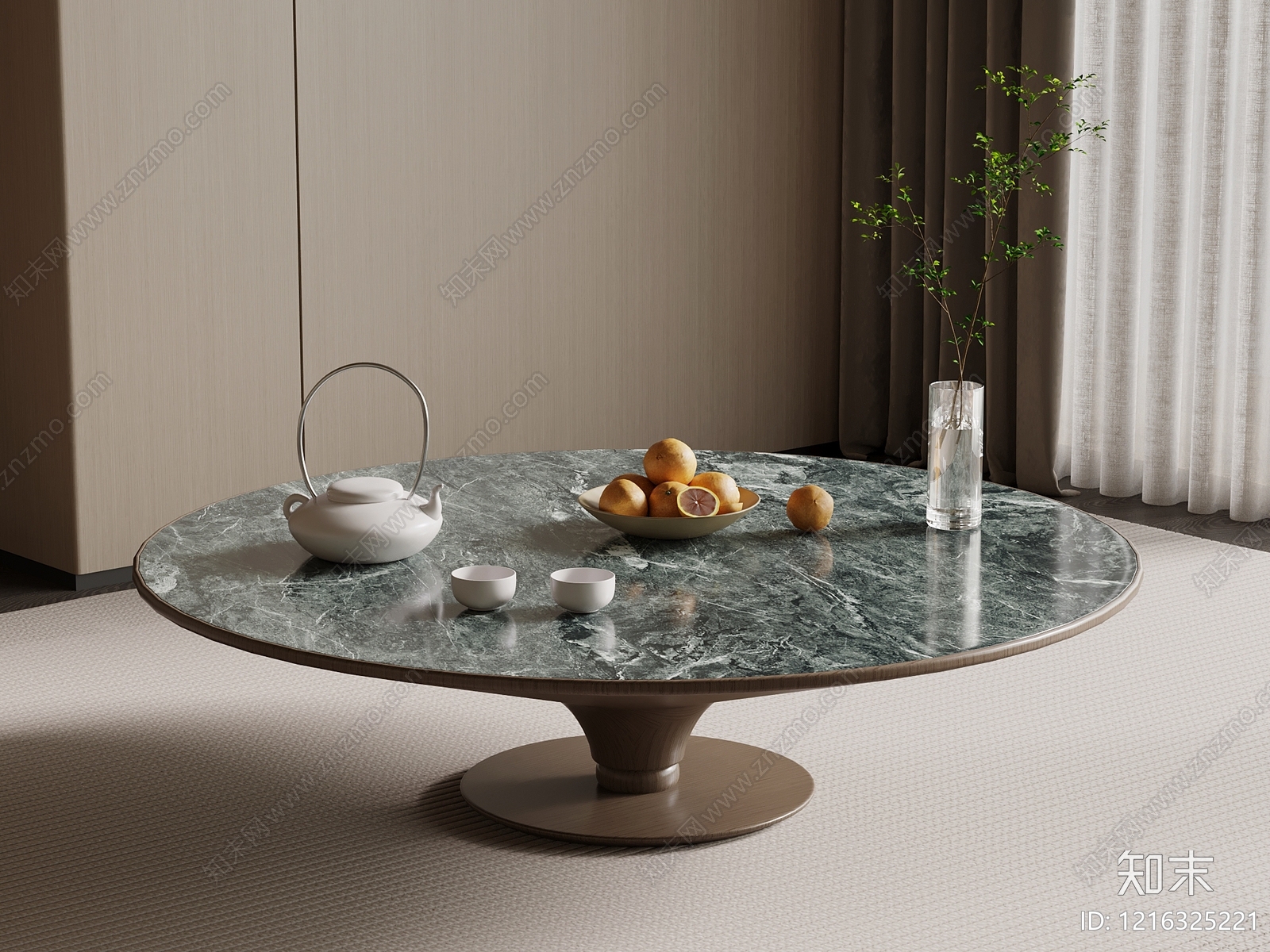 新中式边几SU模型下载【ID:1216325221】