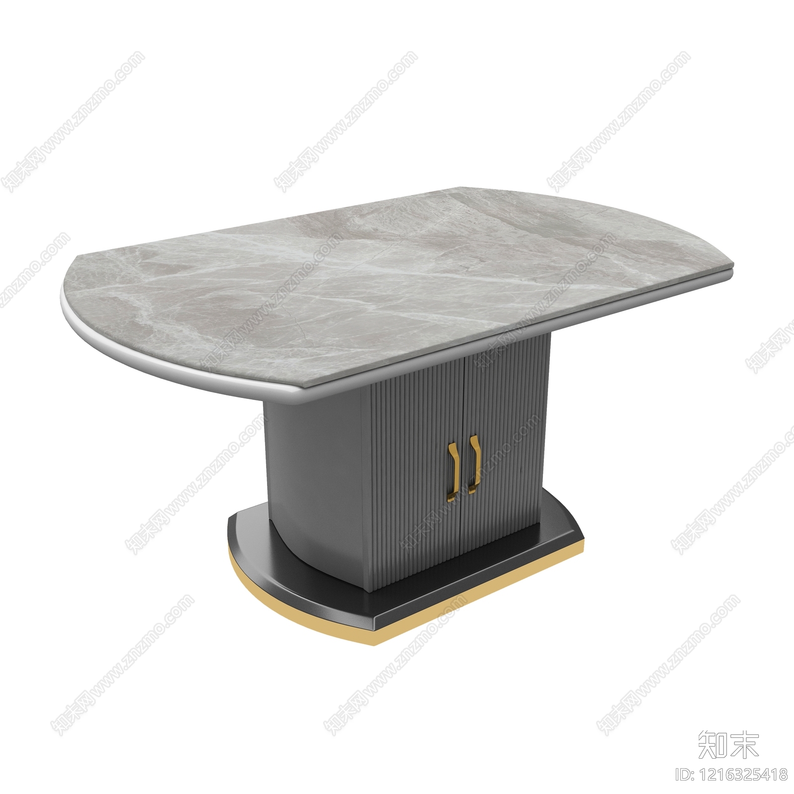 现代轻奢餐桌3D模型下载【ID:1216325418】