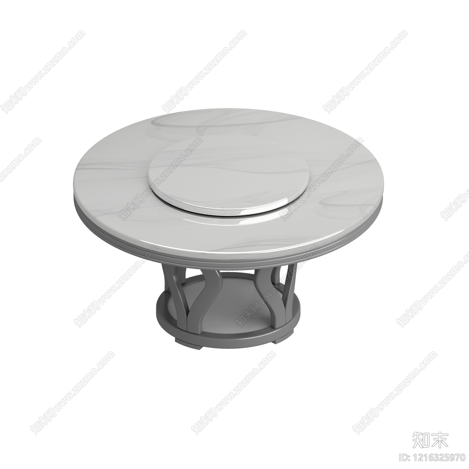 新中式茶几3D模型渲染效果图