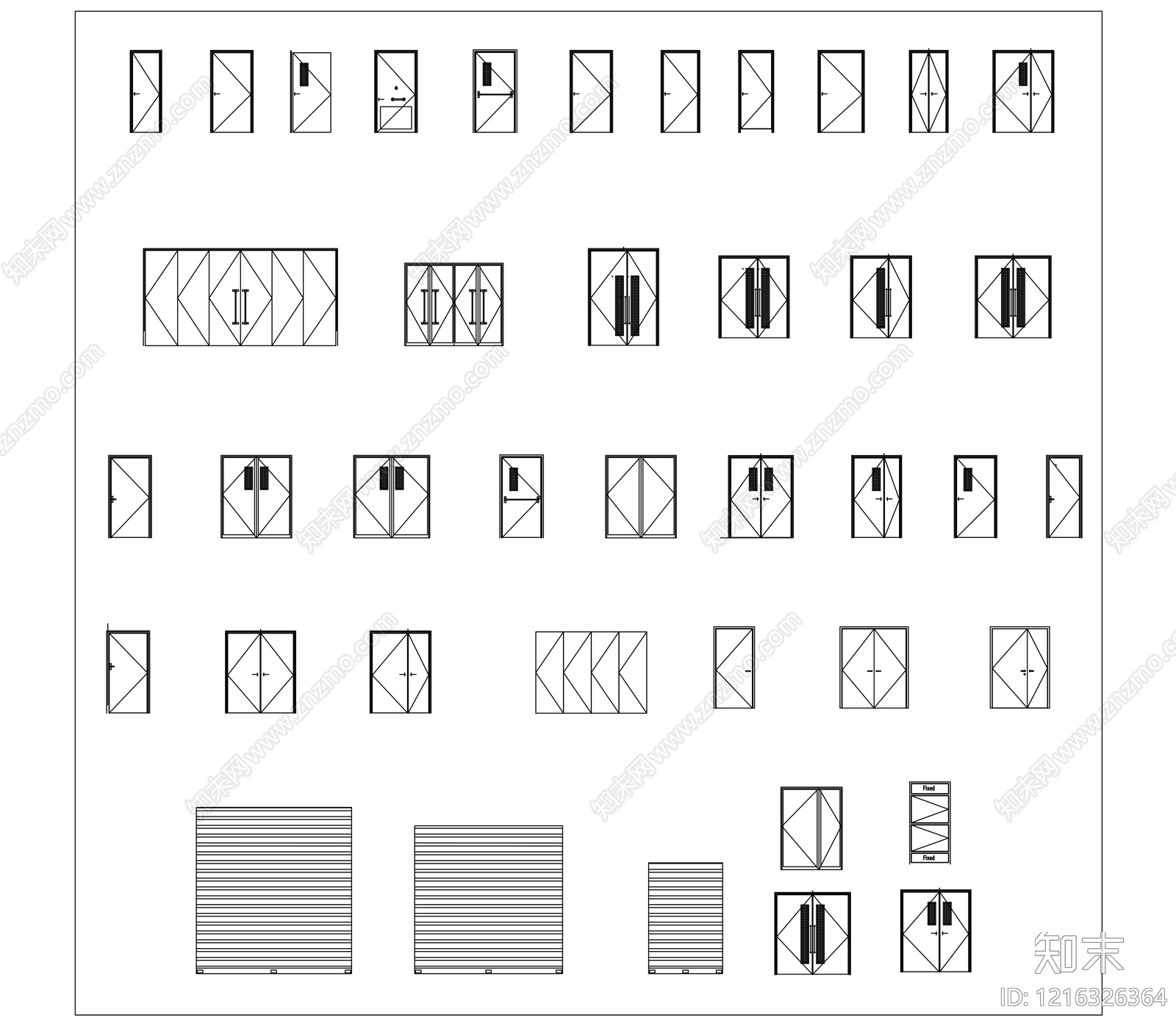 内门系统施工图下载【ID:1216326364】