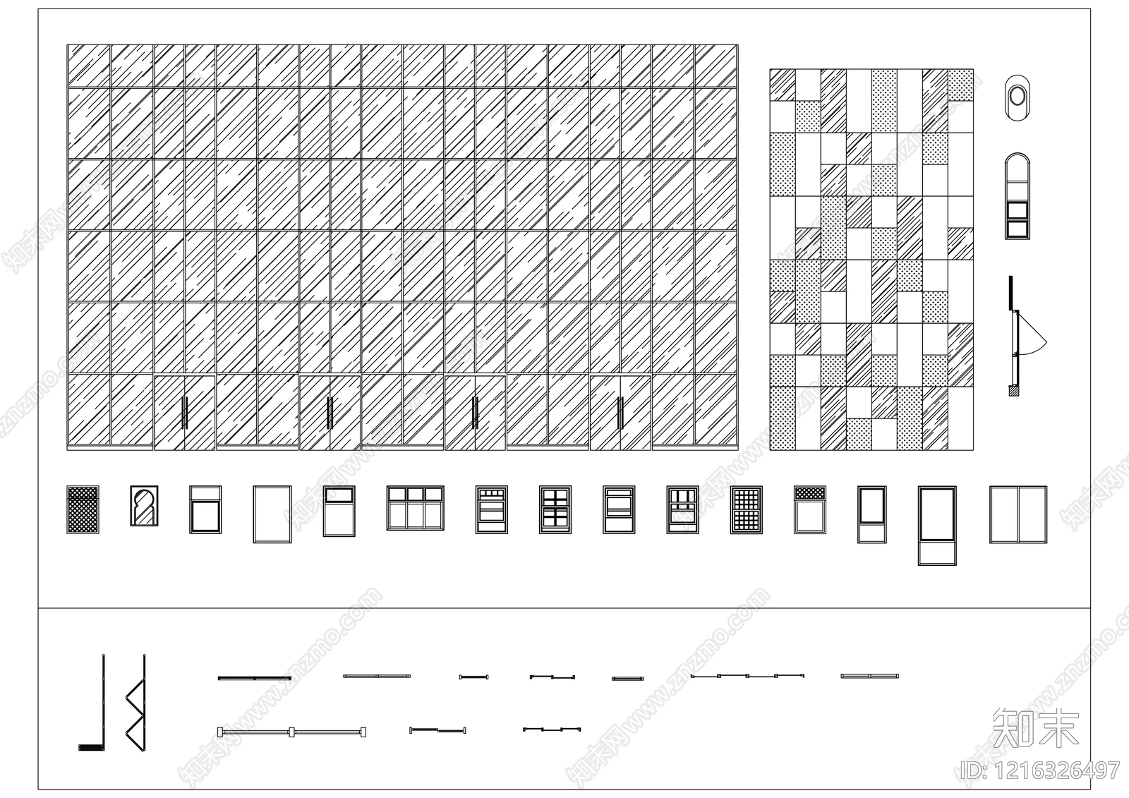 幕墙门窗施工图下载【ID:1216326497】