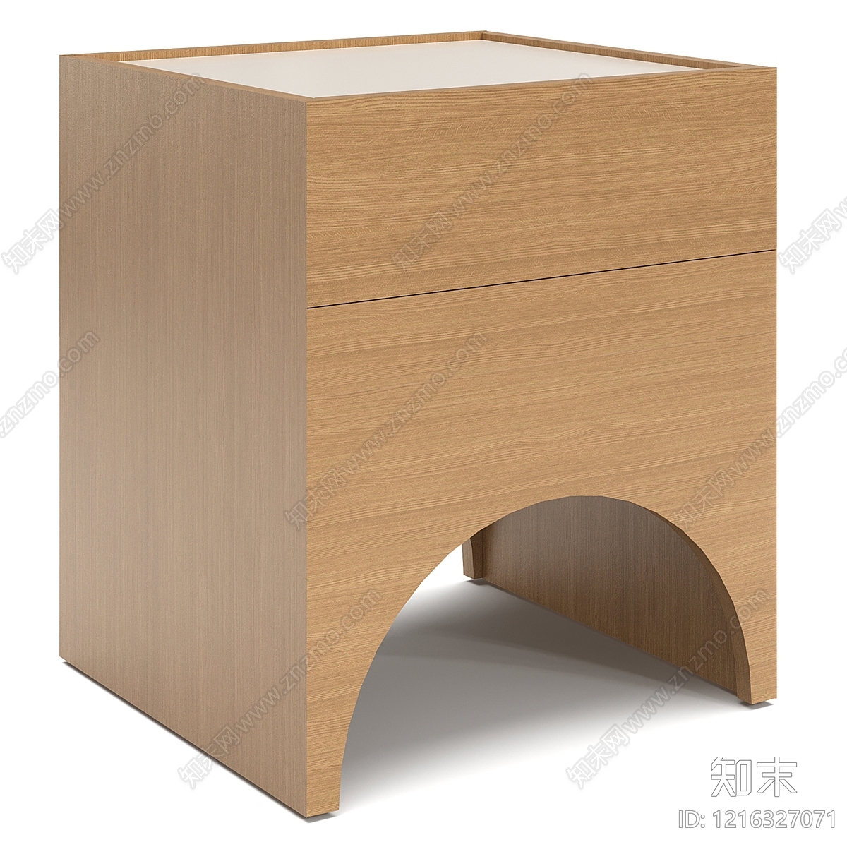 原木风床头柜3D模型下载【ID:1216327071】