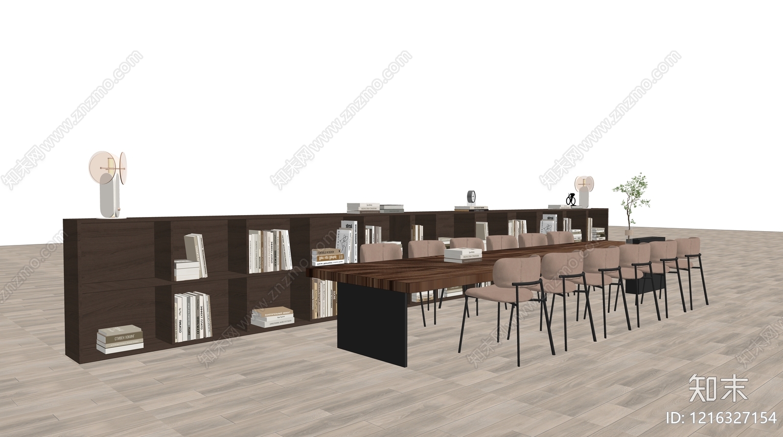 现代简约会议桌椅SU模型下载【ID:1216327154】