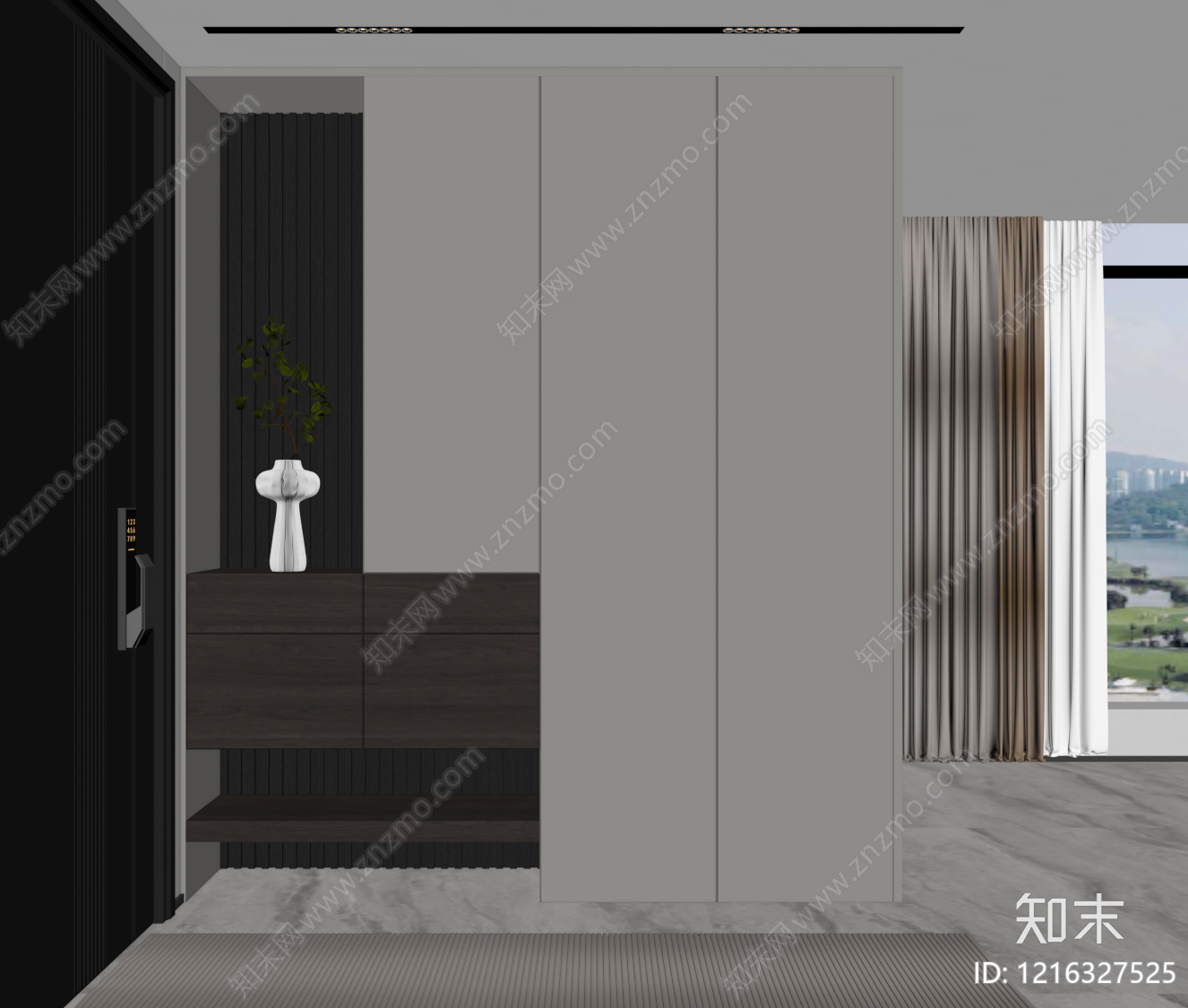 现代简约玄关SU模型下载【ID:1216327525】