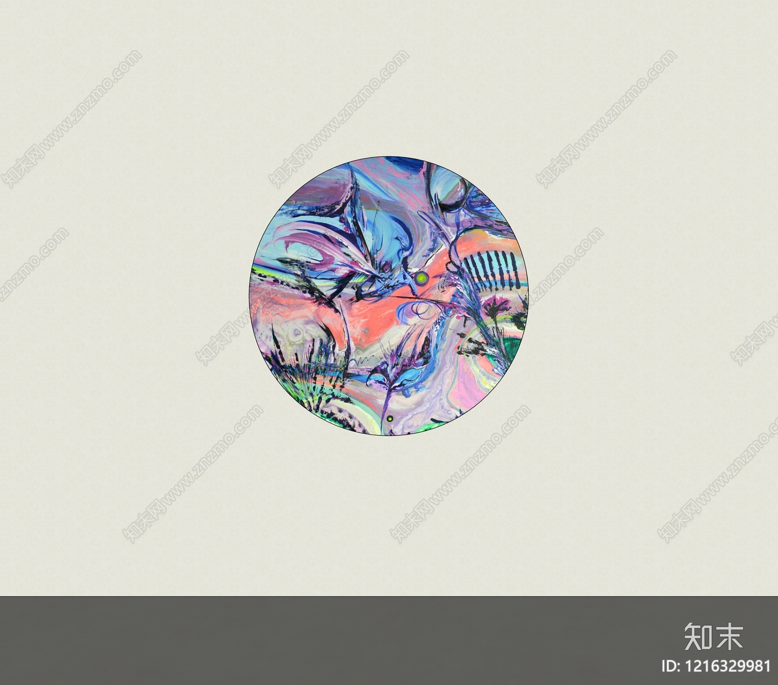 奶油风挂画SU模型下载【ID:1216329981】
