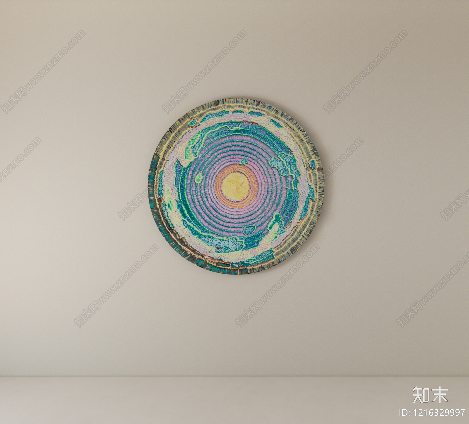 奶油风挂画SU模型下载【ID:1216329997】