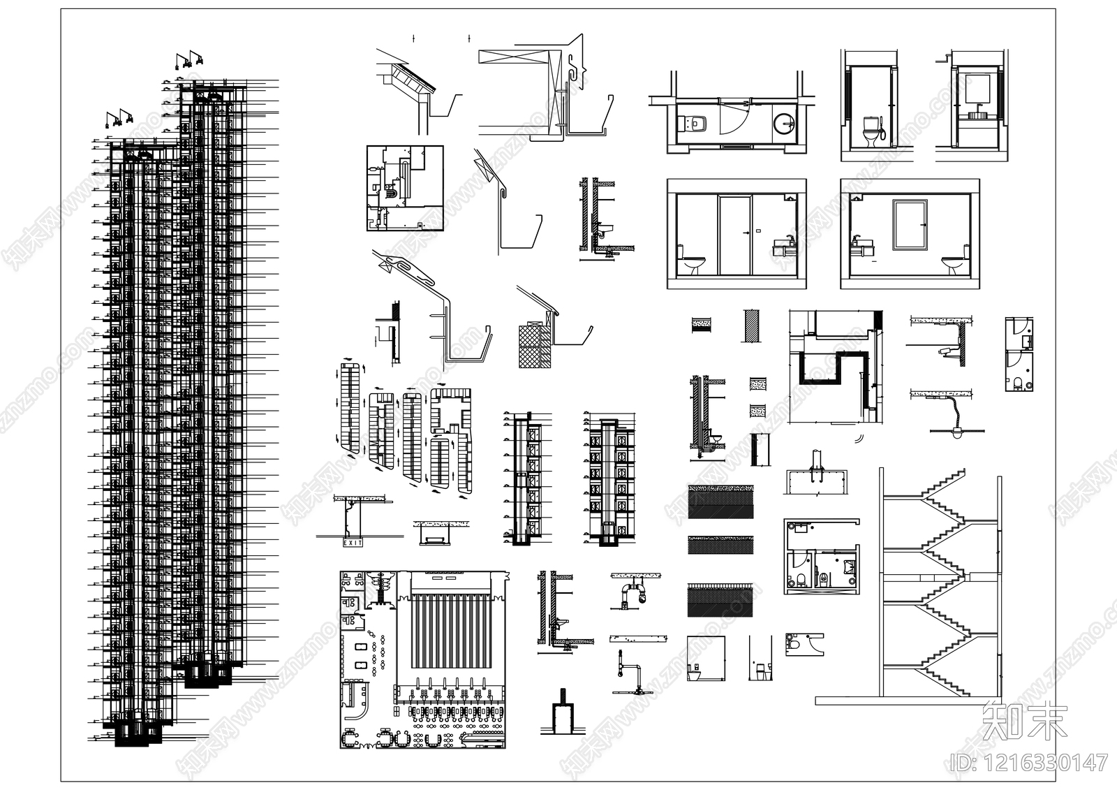 现代其他建筑施工图下载【ID:1216330147】