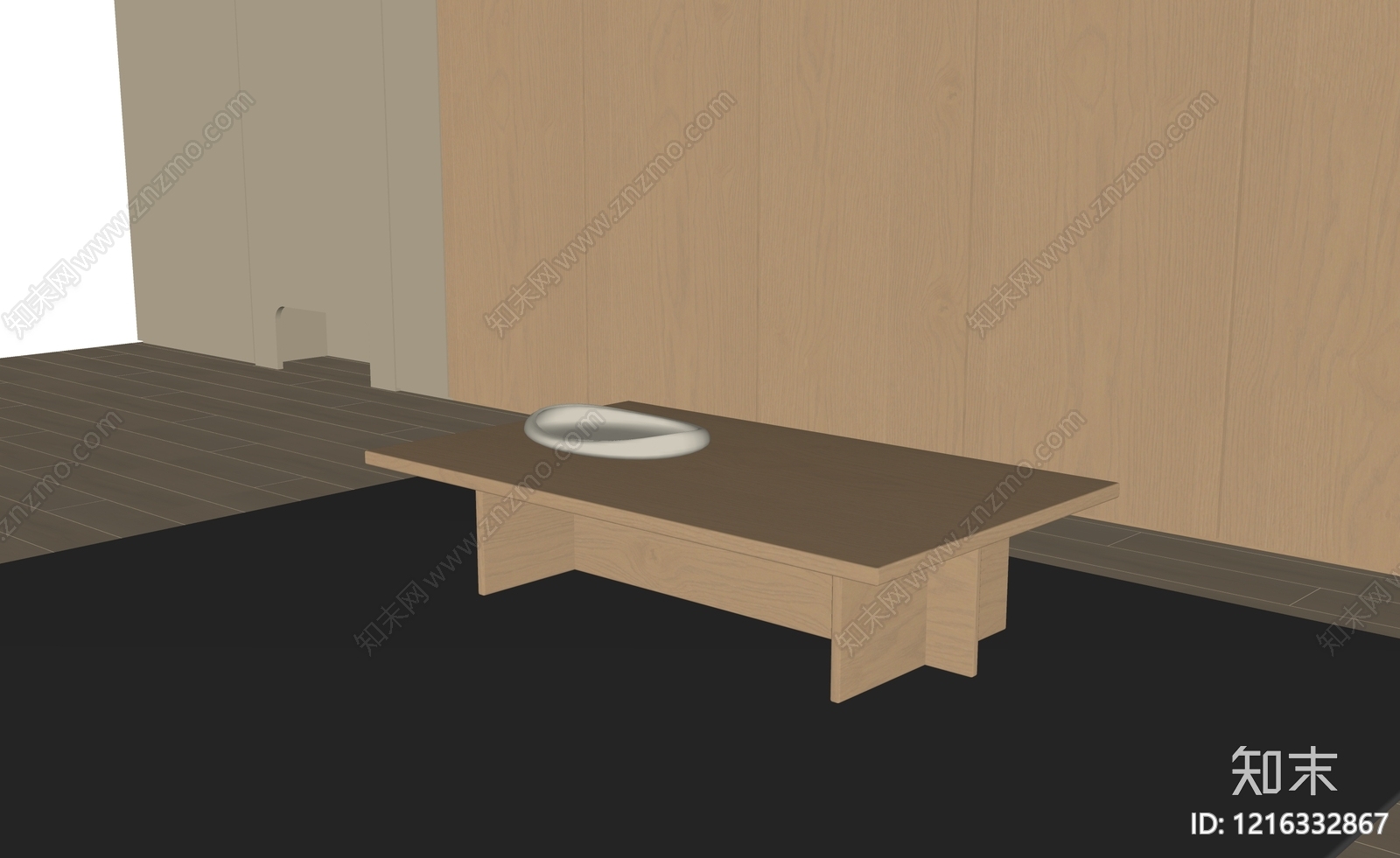 原木风茶几SU模型下载【ID:1216332867】